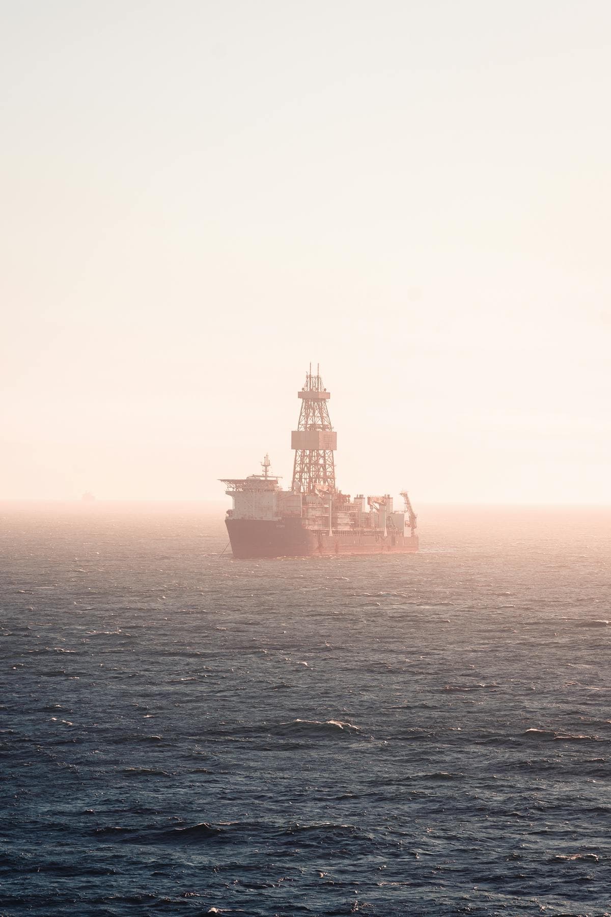 Cargo ship moving through foggy Atlantic waters, similar to conditions the Mary Celeste may have encountered