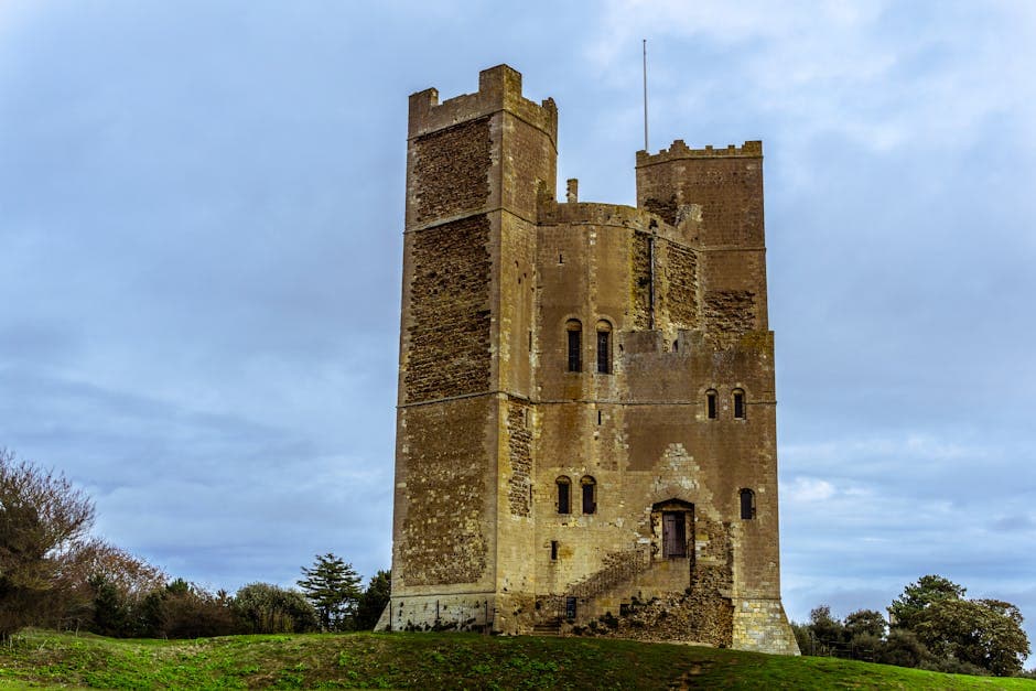 The historic Orford Castle tower rising above the Suffolk countryside, just miles from where the Rendlesham Forest events unfolded