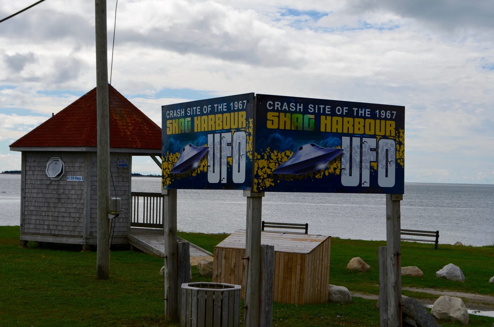 The Shag Harbour Incident memorial park in Nova Scotia, marking the site of the 1967 event