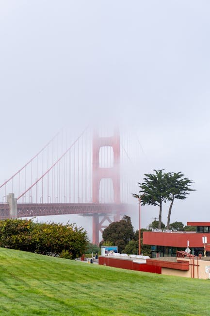 Golden Gate Bridge under a foggy sky in San Francisco, the city where the Zodiac Killer sent his taunting letters
